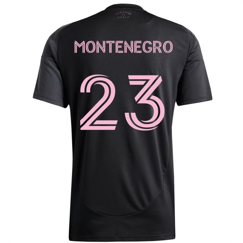 Danxen Kid Ricardo Montenegro #23 Black Pink Away Jersey 2025/26 T-Shirt