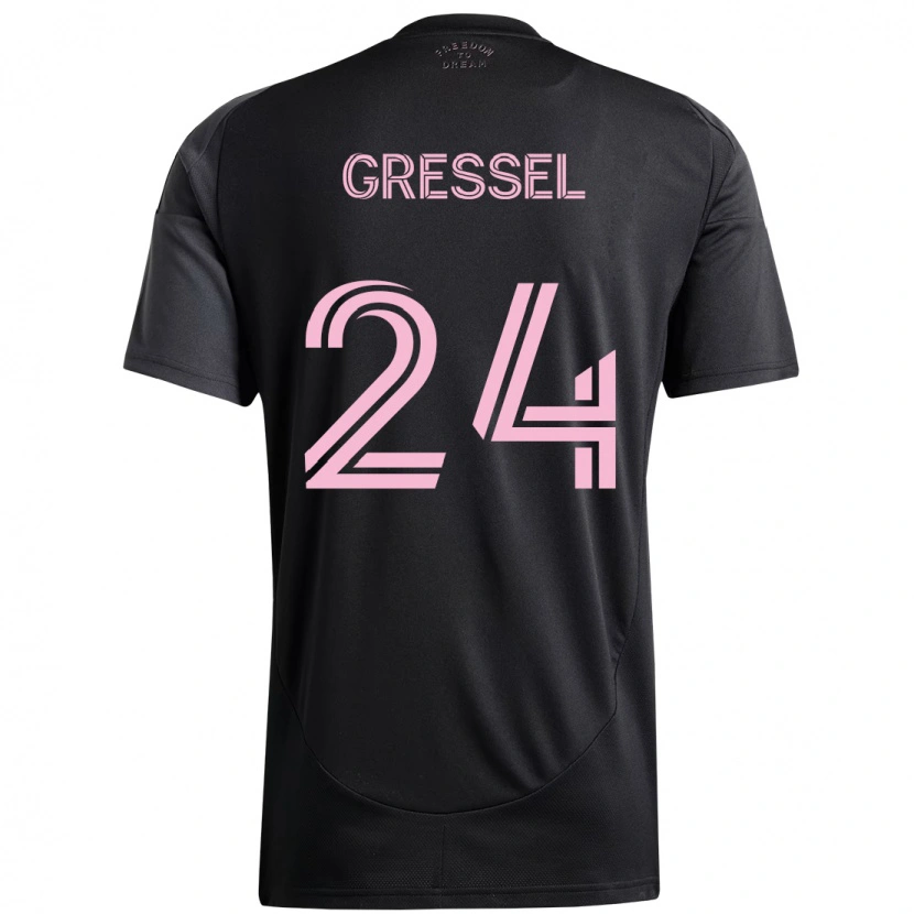 Danxen Kid Julian Gressel #24 Black Pink Away Jersey 2025/26 T-Shirt