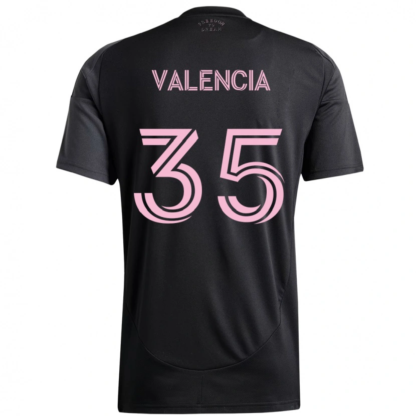 Danxen Kid Felipe Valencia #35 Black Pink Away Jersey 2025/26 T-Shirt
