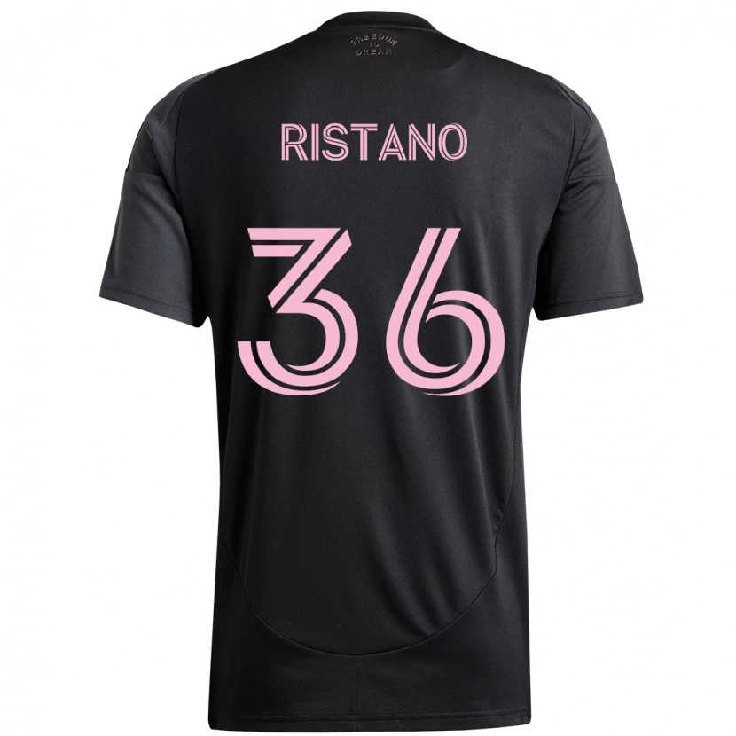 Danxen Kid Alejo Ristano #36 Black Pink Away Jersey 2025/26 T-Shirt