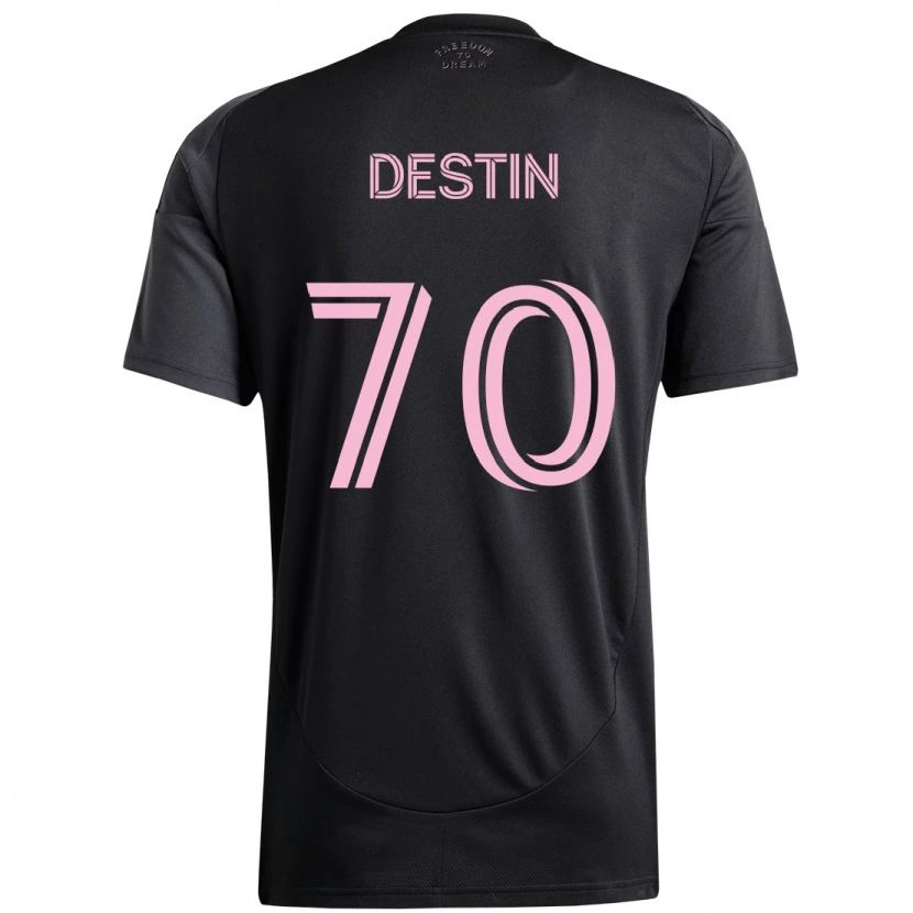 Danxen Kid Bryan Destin #70 Black Pink Away Jersey 2025/26 T-Shirt