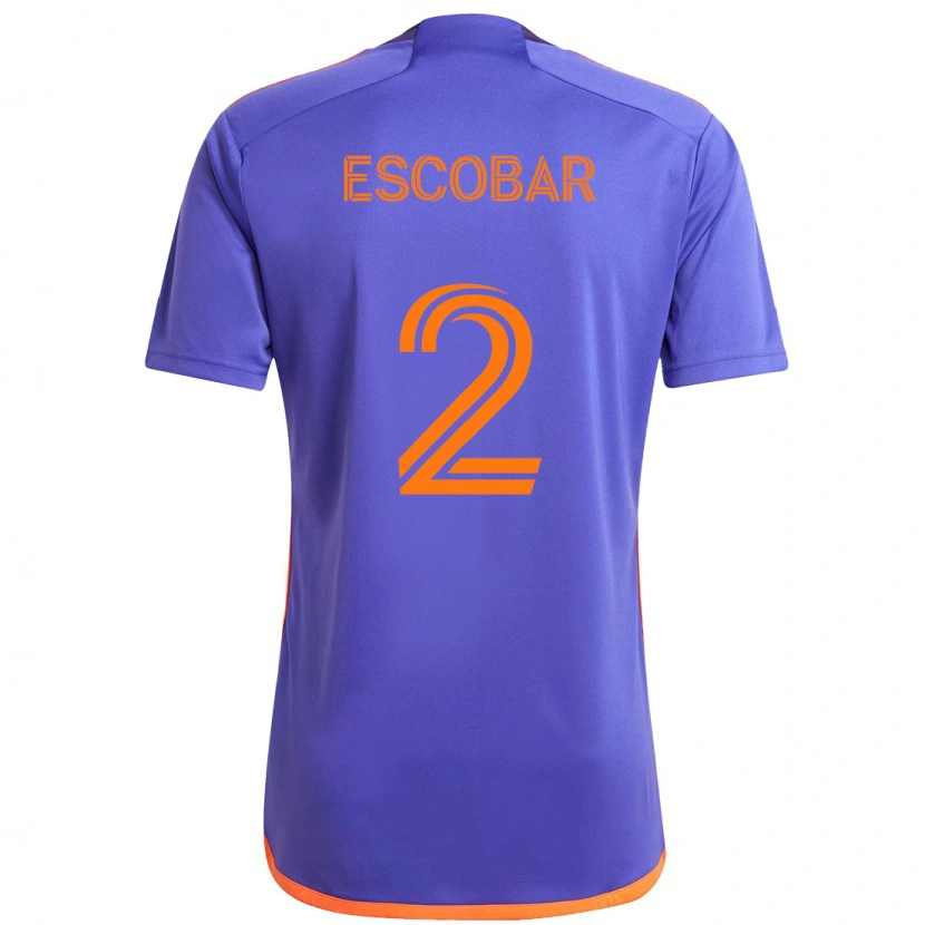 Danxen Kid Franco Escobar #2 Purple  Orange Away Jersey 2025/26 T-Shirt