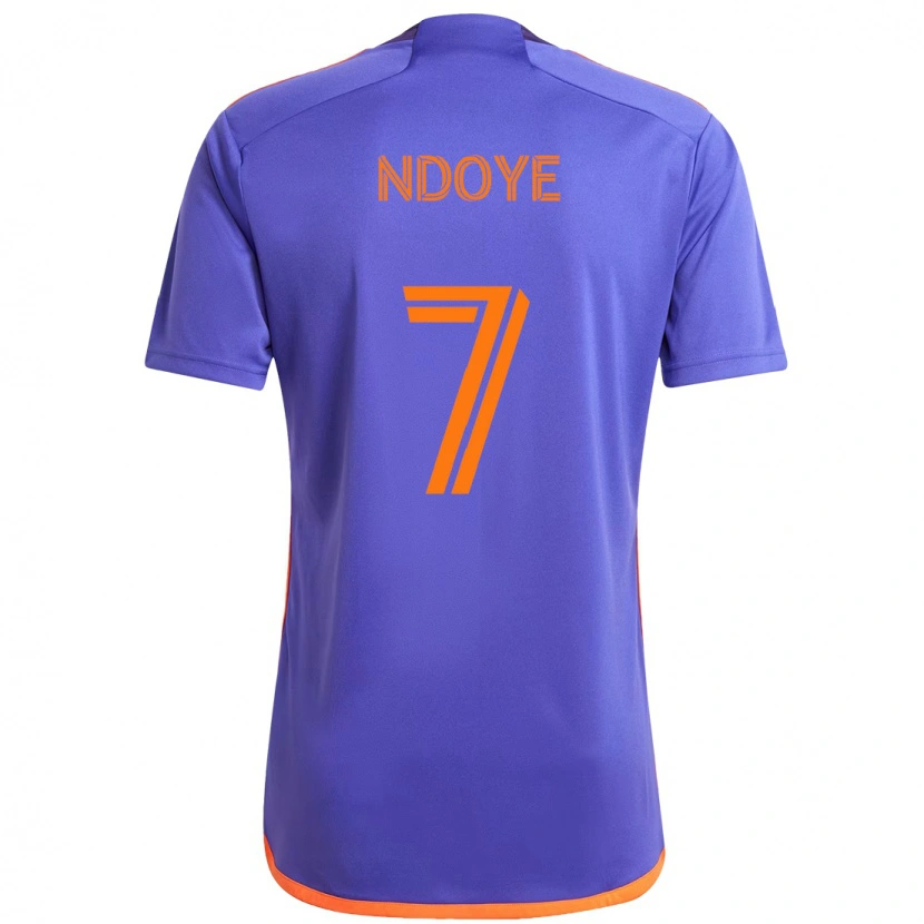 Danxen Kid Papa Ndoye #7 Purple  Orange Away Jersey 2025/26 T-Shirt