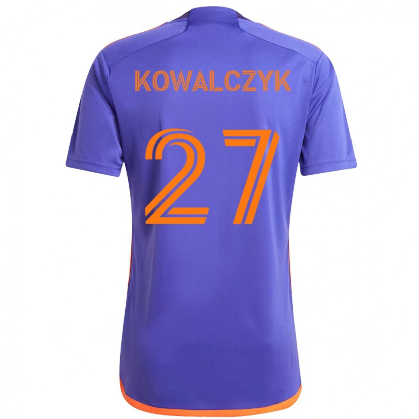 Danxen Kid Sebastian Kowalczyk #27 Purple  Orange Away Jersey 2025/26 T-Shirt