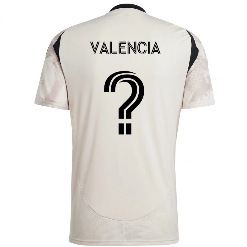 Danxen Kid Omar Valencia #0 Beige Black Away Jersey 2025/26 T-Shirt