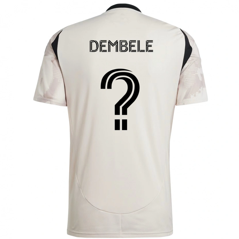 Danxen Kid Malick Dembele #0 Beige Black Away Jersey 2025/26 T-Shirt