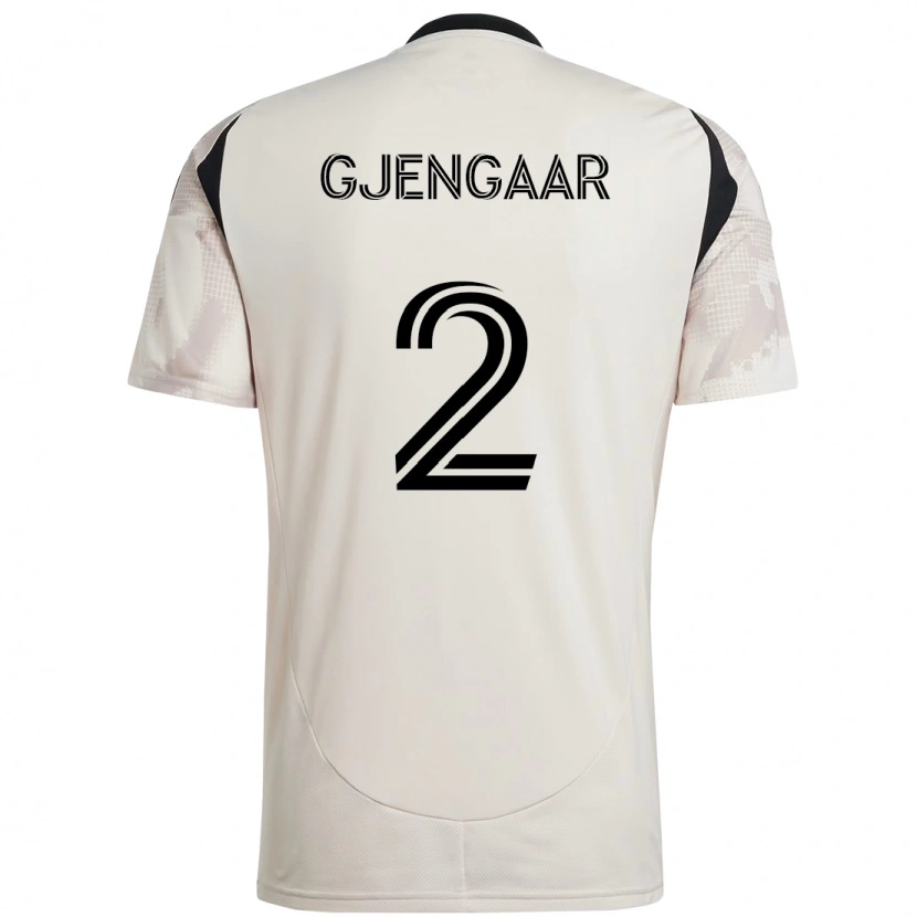 Danxen Kid Dennis Gjengaar #2 Beige Black Away Jersey 2025/26 T-Shirt