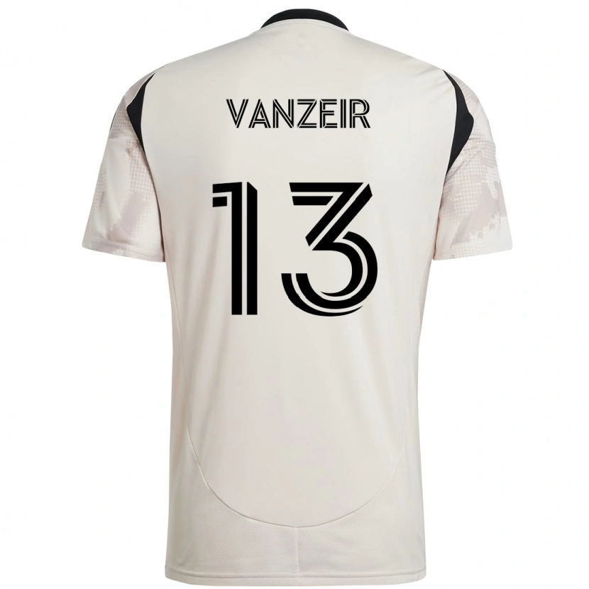 Danxen Kid Dante Vanzeir #13 Beige Black Away Jersey 2025/26 T-Shirt
