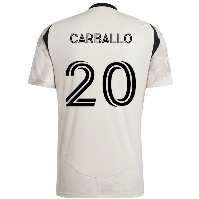 Danxen Kid Felipe Carballo #20 Beige Black Away Jersey 2025/26 T-Shirt