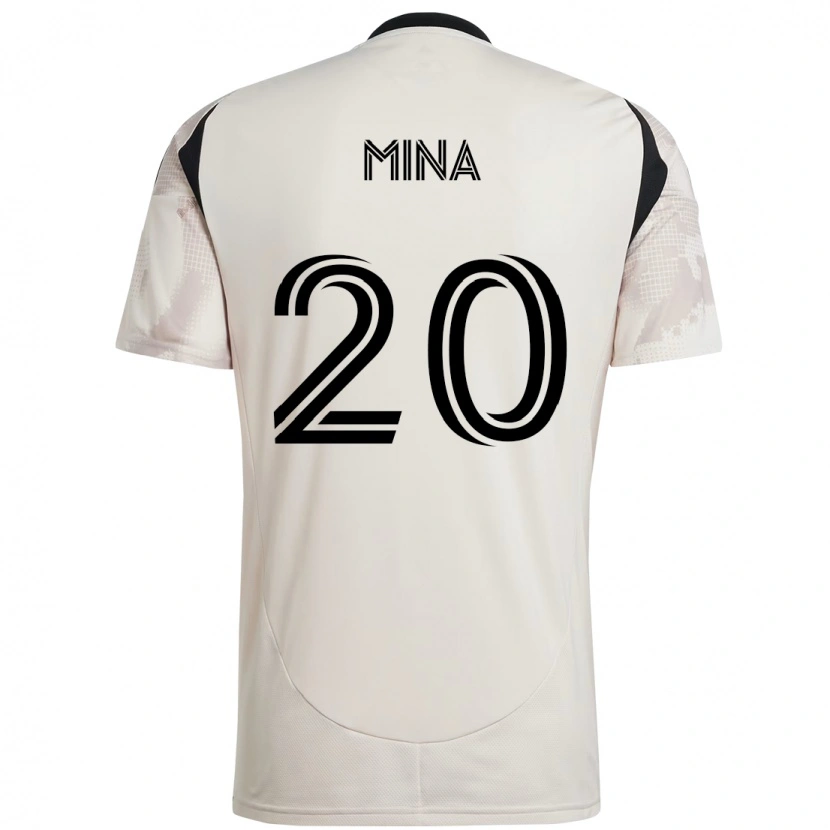 Danxen Kid Juan Mina #20 Beige Black Away Jersey 2025/26 T-Shirt