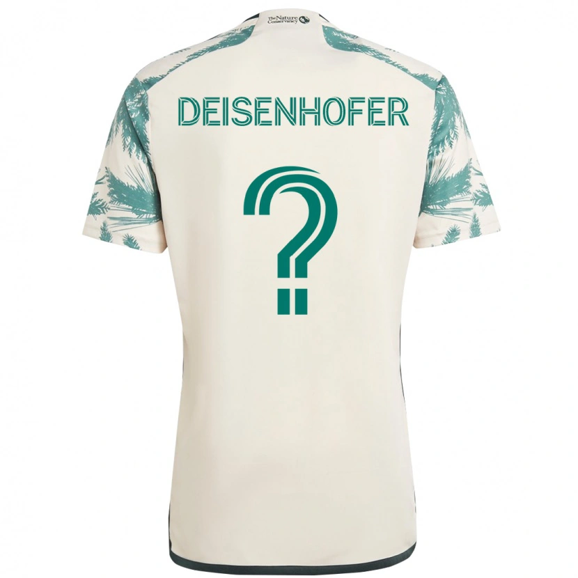 Danxen Kid Maximilian Deisenhofer #0 Beige Green Away Jersey 2025/26 T-Shirt