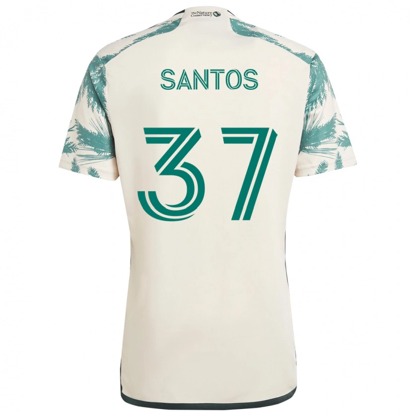 Danxen Kid Noah Santos #37 Beige Green Away Jersey 2025/26 T-Shirt