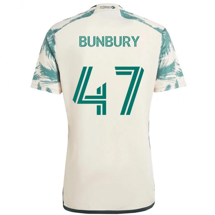 Danxen Kid Mataeo Bunbury #47 Beige Green Away Jersey 2025/26 T-Shirt