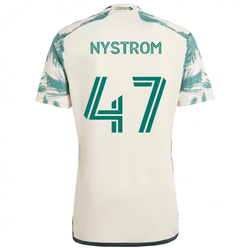 Danxen Kid Maximo Nystrom #47 Beige Green Away Jersey 2025/26 T-Shirt