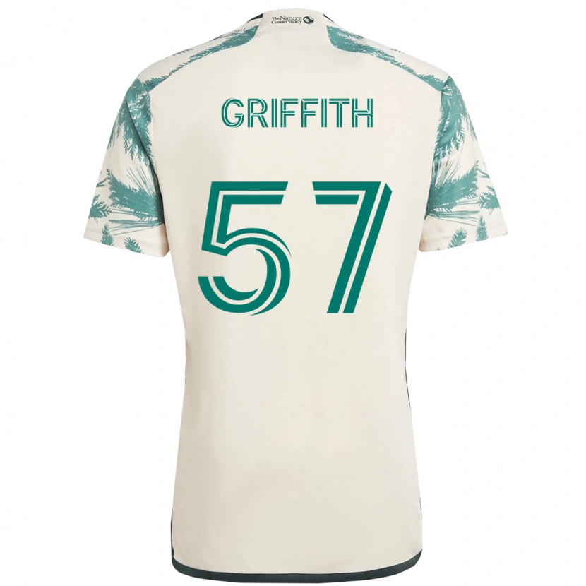 Danxen Kid Víctor Griffith #57 Beige Green Away Jersey 2025/26 T-Shirt