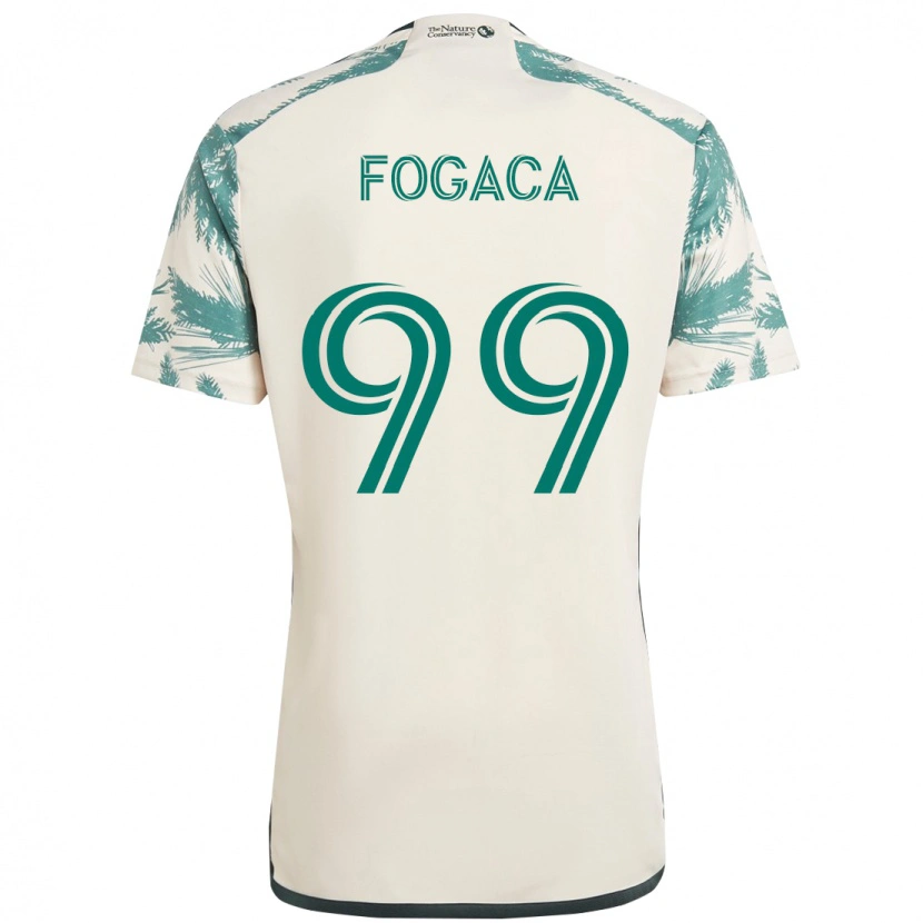 Danxen Kid Nathan Fogaça #99 Beige Green Away Jersey 2025/26 T-Shirt