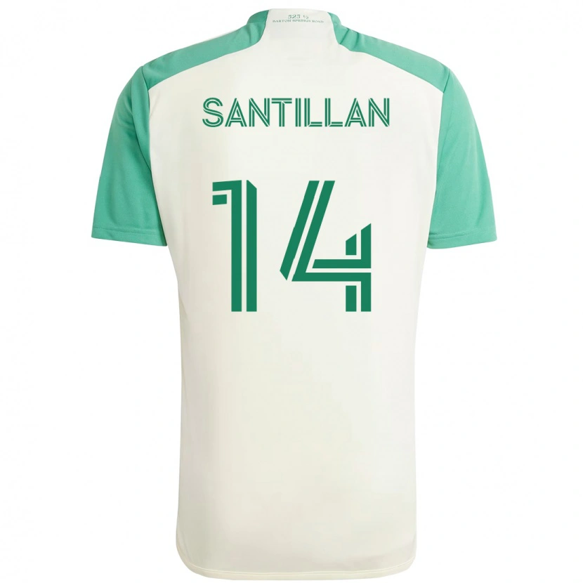 Danxen Kid Jonathan Santillan #14 White Green Away Jersey 2025/26 T-Shirt
