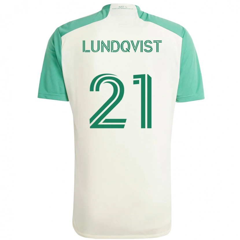 Danxen Kid Adam Lundqvist #21 White Green Away Jersey 2025/26 T-Shirt
