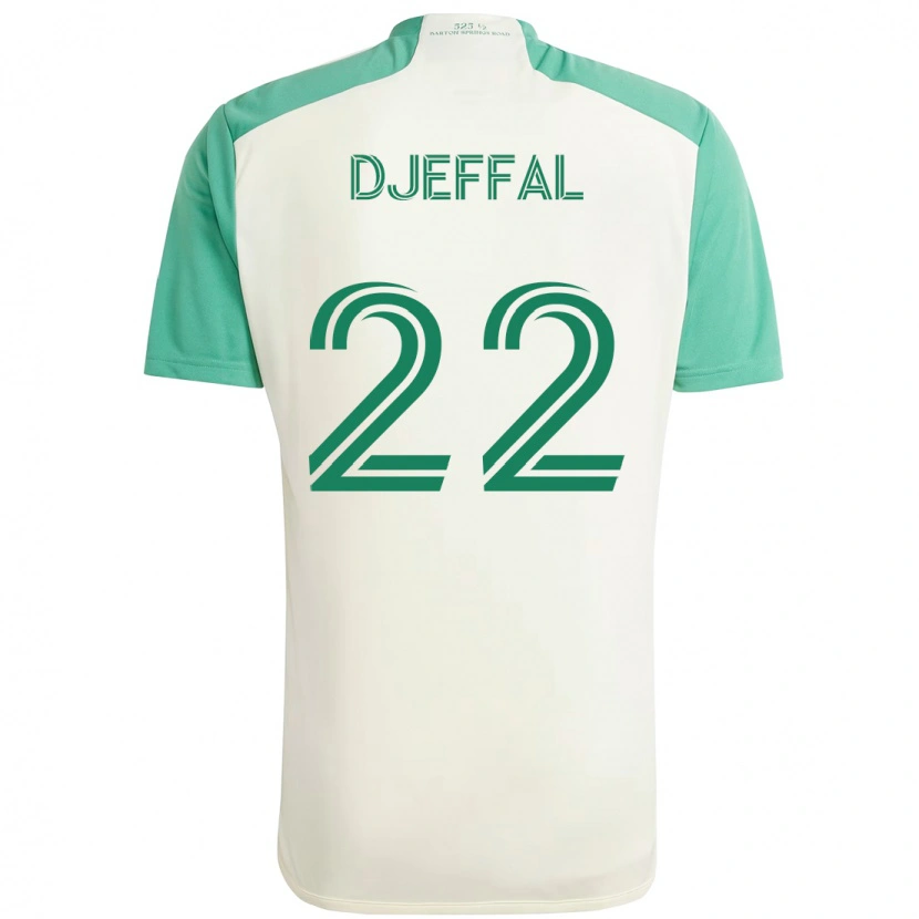 Danxen Kid Sofiane Djeffal #22 White Green Away Jersey 2025/26 T-Shirt