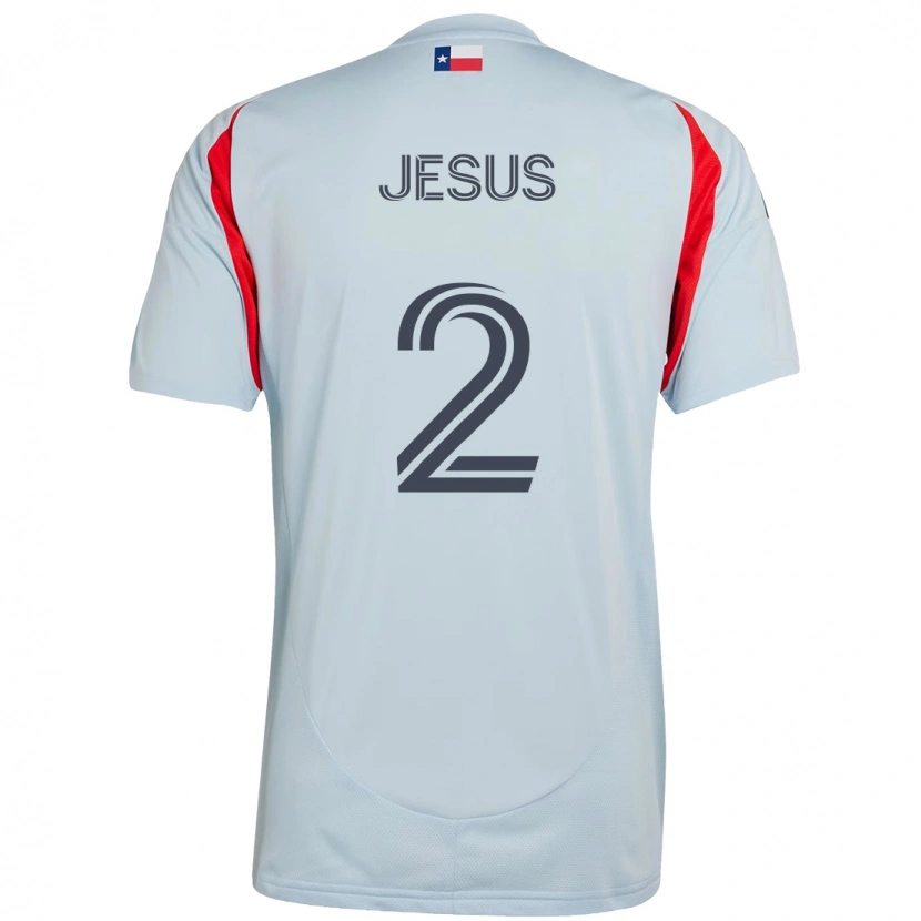 Danxen Kid Geovane Jesus #2 Light Blue Red Away Jersey 2025/26 T-Shirt