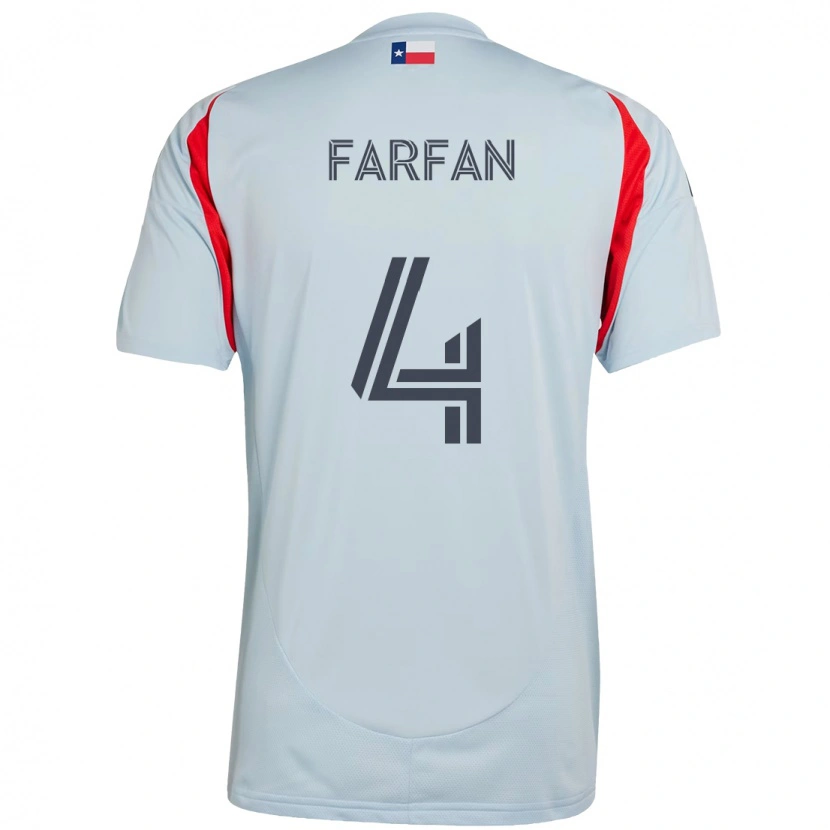 Danxen Kid Marco Farfán #4 Light Blue Red Away Jersey 2025/26 T-Shirt