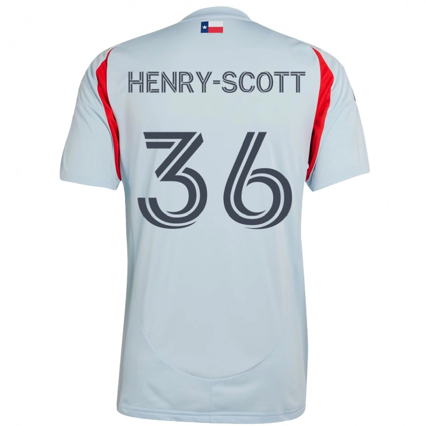 Danxen Kid Malik Henry-Scott #36 Light Blue Red Away Jersey 2025/26 T-Shirt