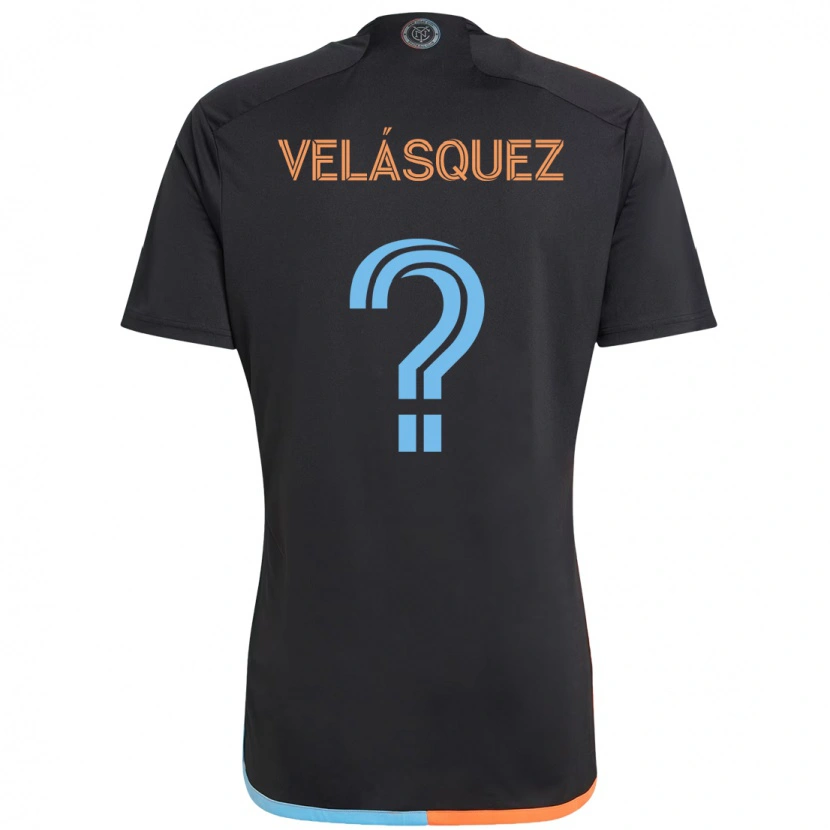 Danxen Kid Aidan Velásquez #0 Black Blue Orange Away Jersey 2025/26 T-Shirt