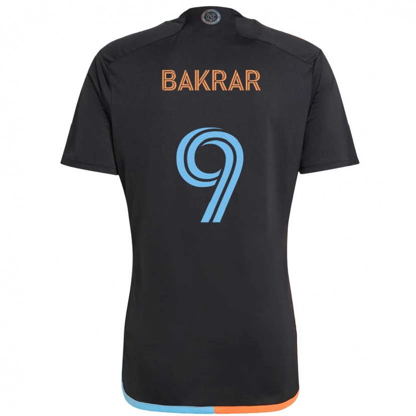 Danxen Kid Monsef Bakrar #9 Black Blue Orange Away Jersey 2025/26 T-Shirt