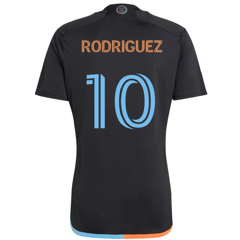 Danxen Kid Santiago Rodríguez #10 Black Blue Orange Away Jersey 2025/26 T-Shirt