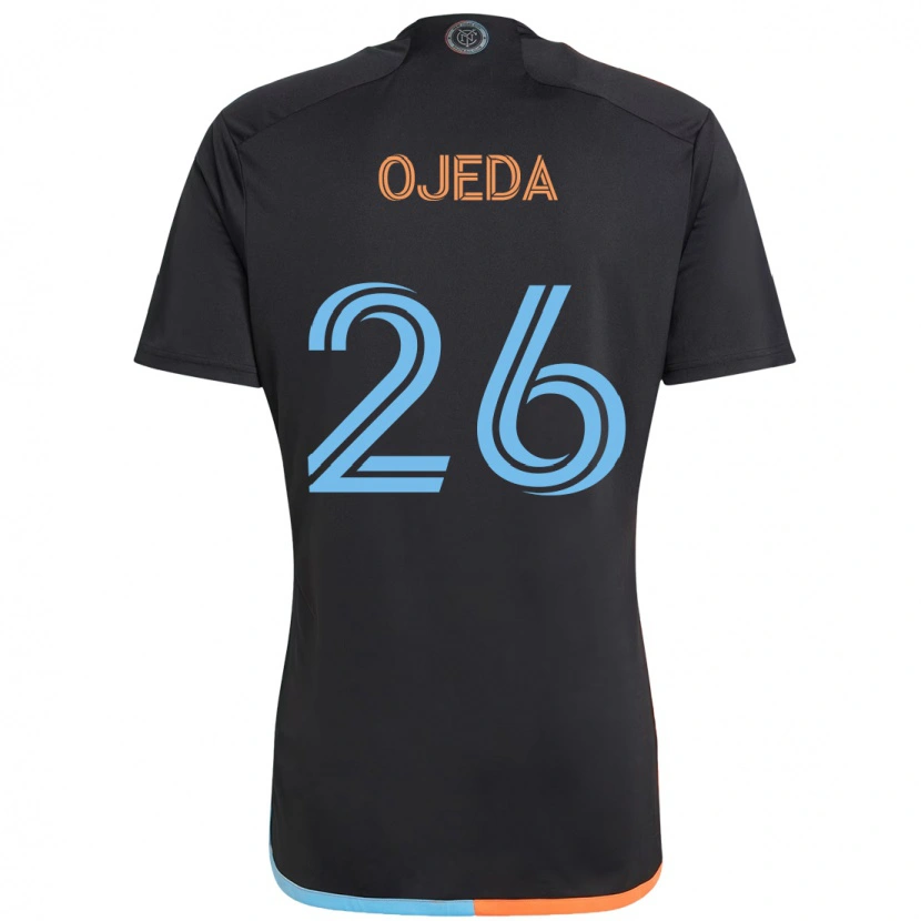 Danxen Kid Agustín Ojeda #26 Black Blue Orange Away Jersey 2025/26 T-Shirt