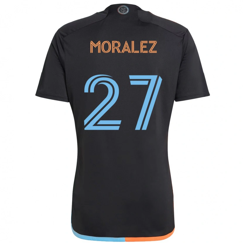 Danxen Kid Maxi Moralez #27 Black Blue Orange Away Jersey 2025/26 T-Shirt