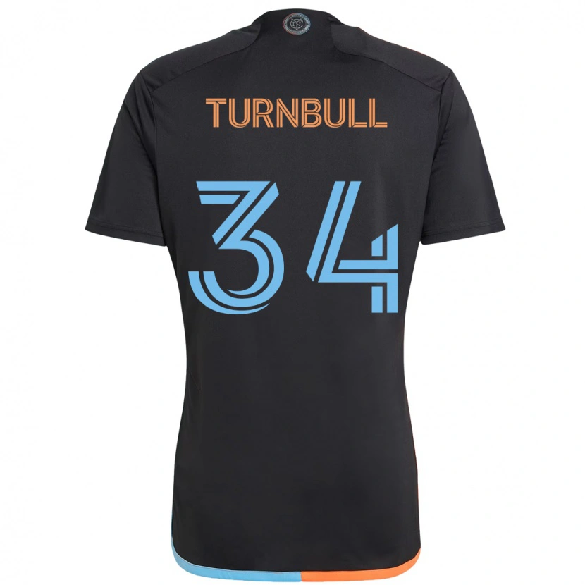 Danxen Kid Stephen Turnbull #34 Black Blue Orange Away Jersey 2025/26 T-Shirt