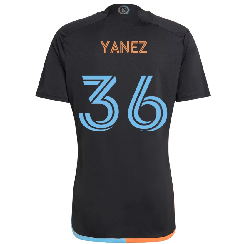 Danxen Kid Zidane Yañez #36 Black Blue Orange Away Jersey 2025/26 T-Shirt