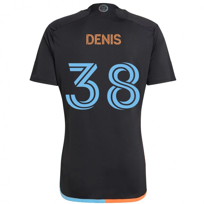 Danxen Kid John Denis #38 Black Blue Orange Away Jersey 2025/26 T-Shirt