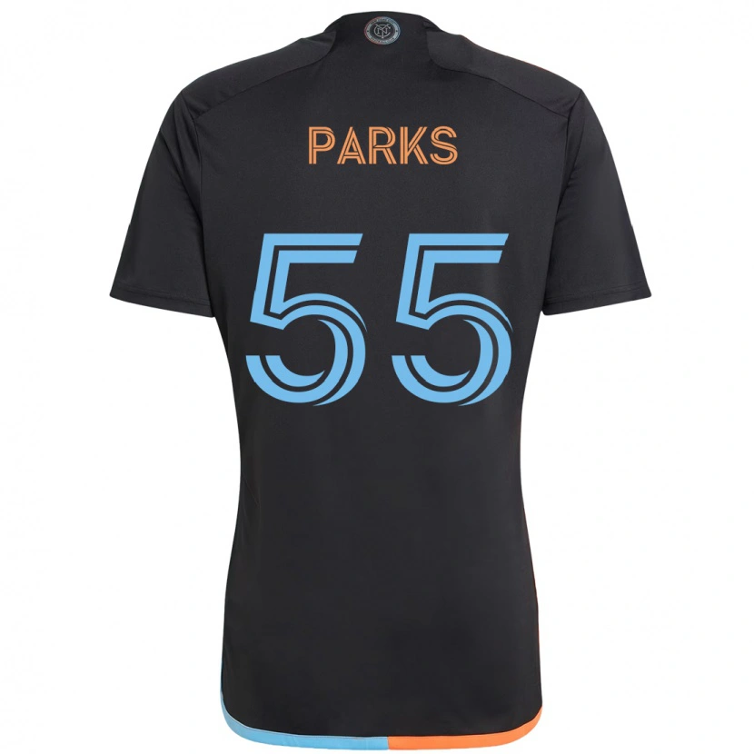 Danxen Kid Keaton Parks #55 Black Blue Orange Away Jersey 2025/26 T-Shirt