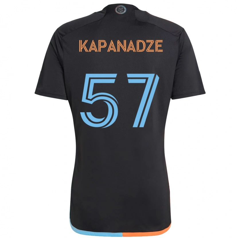 Danxen Kid Nicholas Kapanadze #57 Black Blue Orange Away Jersey 2025/26 T-Shirt