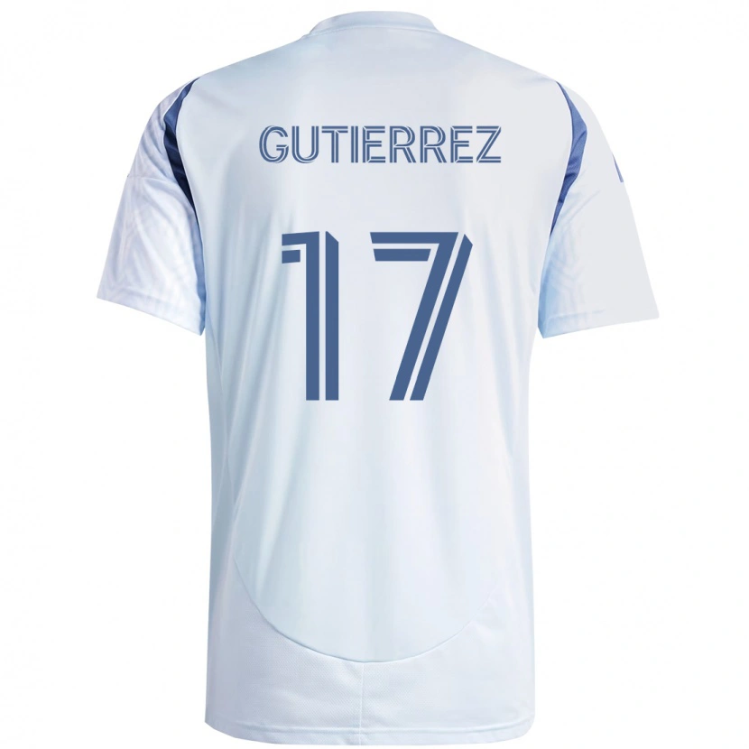 Danxen Kid Brian Gutiérrez #17 Light Sky Blueblue Away Jersey 2025/26 T-Shirt