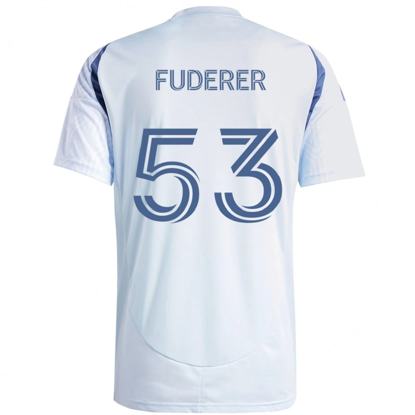 Danxen Kid Jake Fuderer #53 Light Sky Blueblue Away Jersey 2025/26 T-Shirt