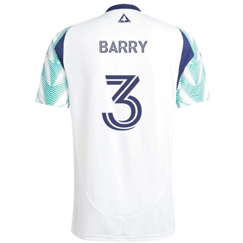 Danxen Kid Hesron Barry #3 White Blue Away Jersey 2025/26 T-Shirt