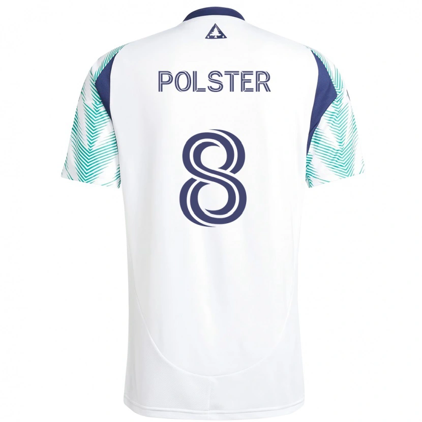 Danxen Kid Matt Polster #8 White Blue Away Jersey 2025/26 T-Shirt