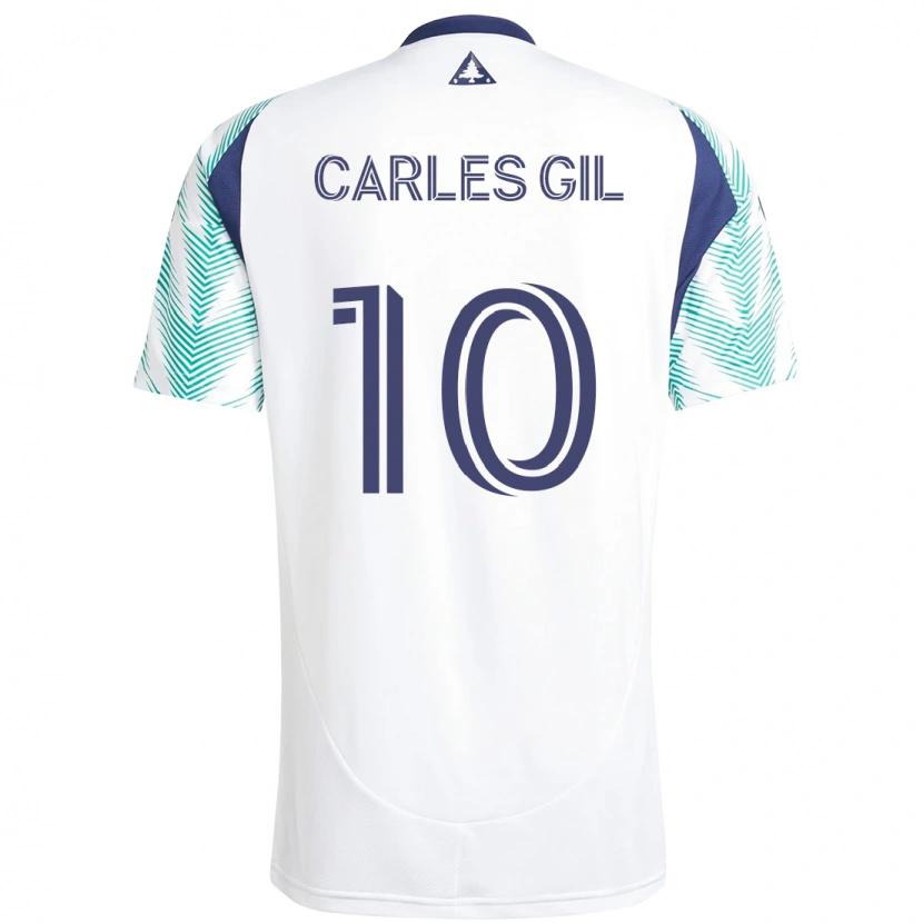 Danxen Kid Carles Gil #10 White Blue Away Jersey 2025/26 T-Shirt