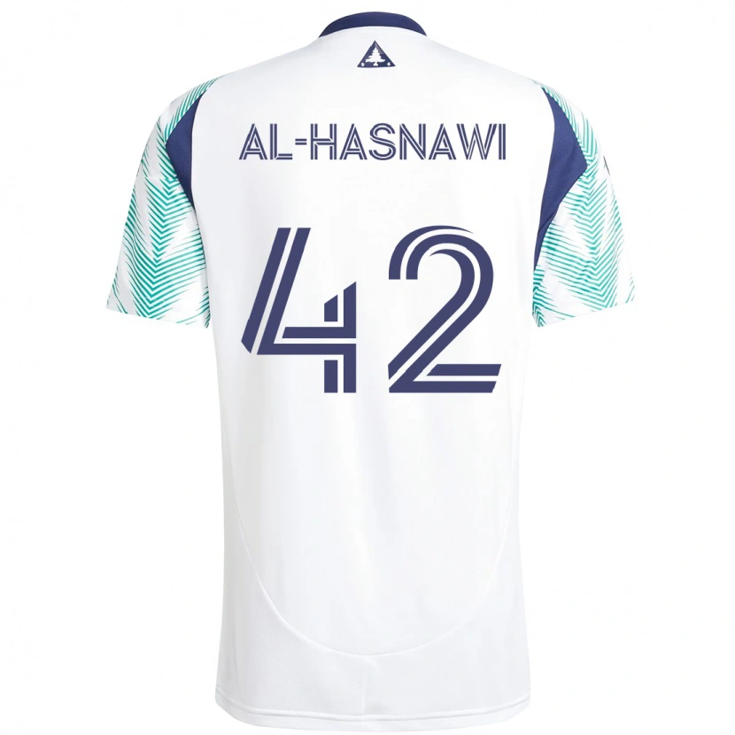 Danxen Kid Moshtaba Al-Hasnawi #42 White Blue Away Jersey 2025/26 T-Shirt