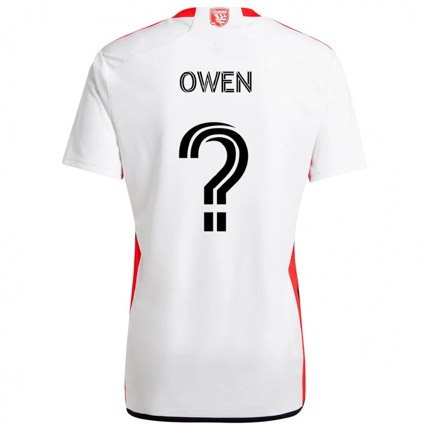 Danxen Kid Connor Owen #0 White Red Away Jersey 2025/26 T-Shirt
