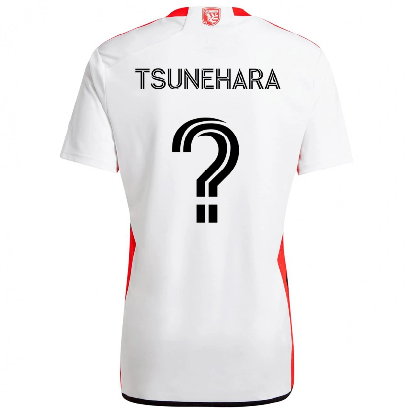 Danxen Kid Roka Tsunehara #0 White Red Away Jersey 2025/26 T-Shirt