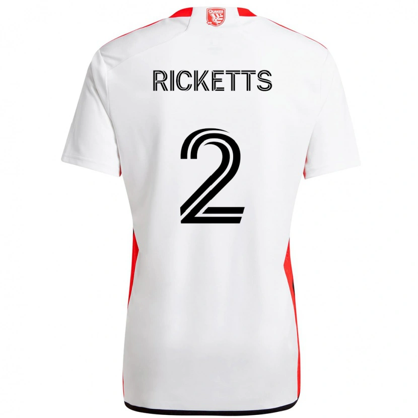 Danxen Kid Jamar Ricketts #2 White Red Away Jersey 2025/26 T-Shirt