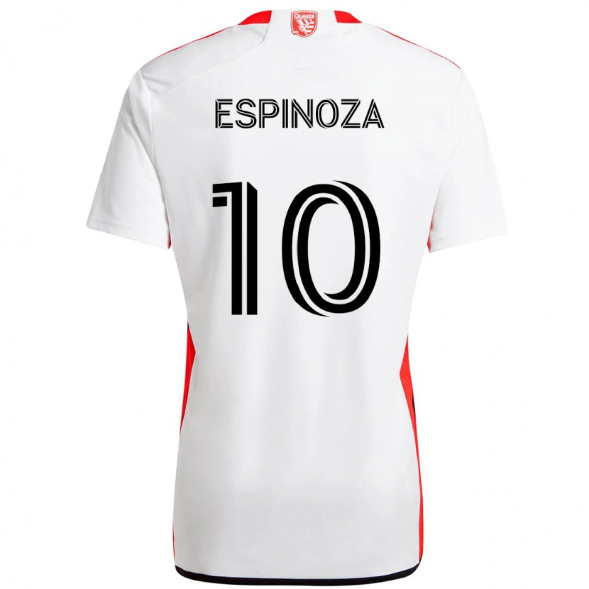 Danxen Kid Cristian Espinoza #10 White Red Away Jersey 2025/26 T-Shirt
