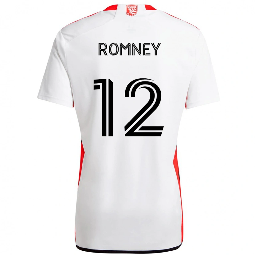 Danxen Kid Dave Romney #12 White Red Away Jersey 2025/26 T-Shirt