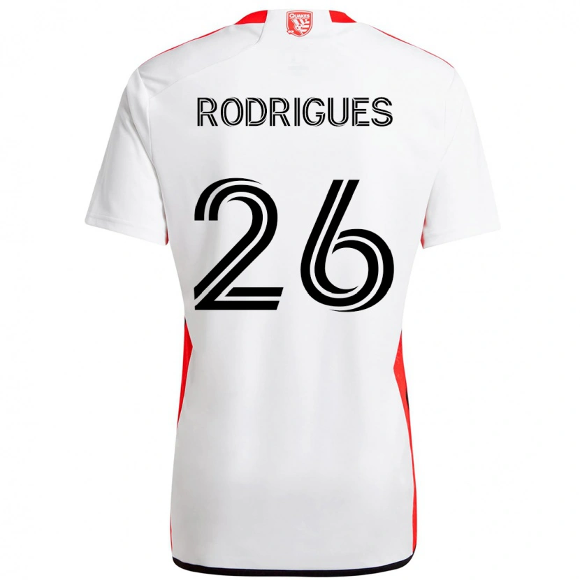 Danxen Kid Rodrigues #26 White Red Away Jersey 2025/26 T-Shirt