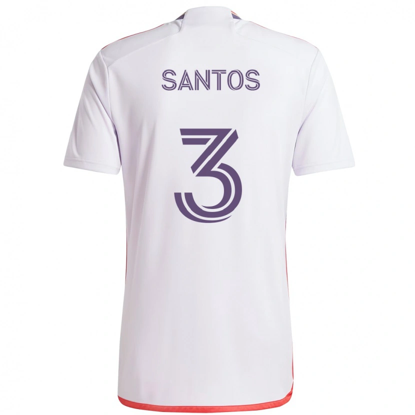 Danxen Kid Rafael Santos #3 White Purple Away Jersey 2025/26 T-Shirt