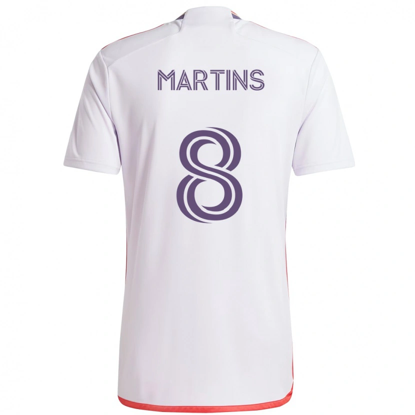 Danxen Kid Felipe Martins #8 White Purple Away Jersey 2025/26 T-Shirt